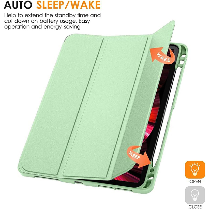 iPad Pro 11" 2024  Case-Smart iPad Case with Soft TPU Back [Support Auto Wake/Sleep